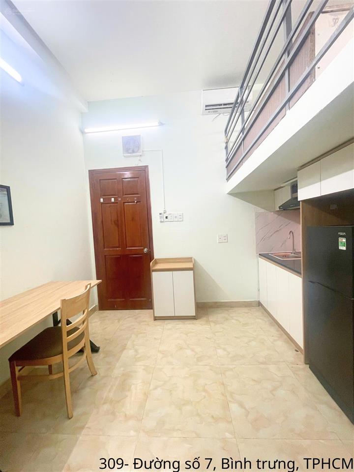 Khám phá góc sống đậm chất riêng tại bình trưng tây  studio gác lửng full nội thất