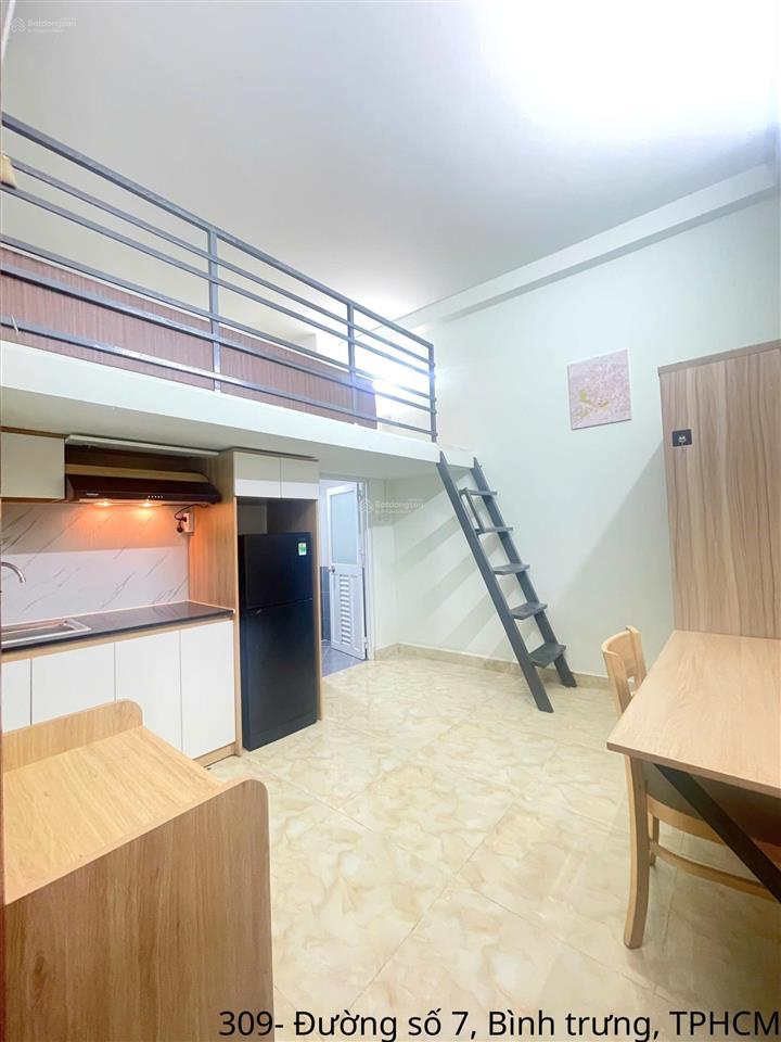 Khám phá góc sống đậm chất riêng tại bình trưng tây  studio gác lửng full nội thất
