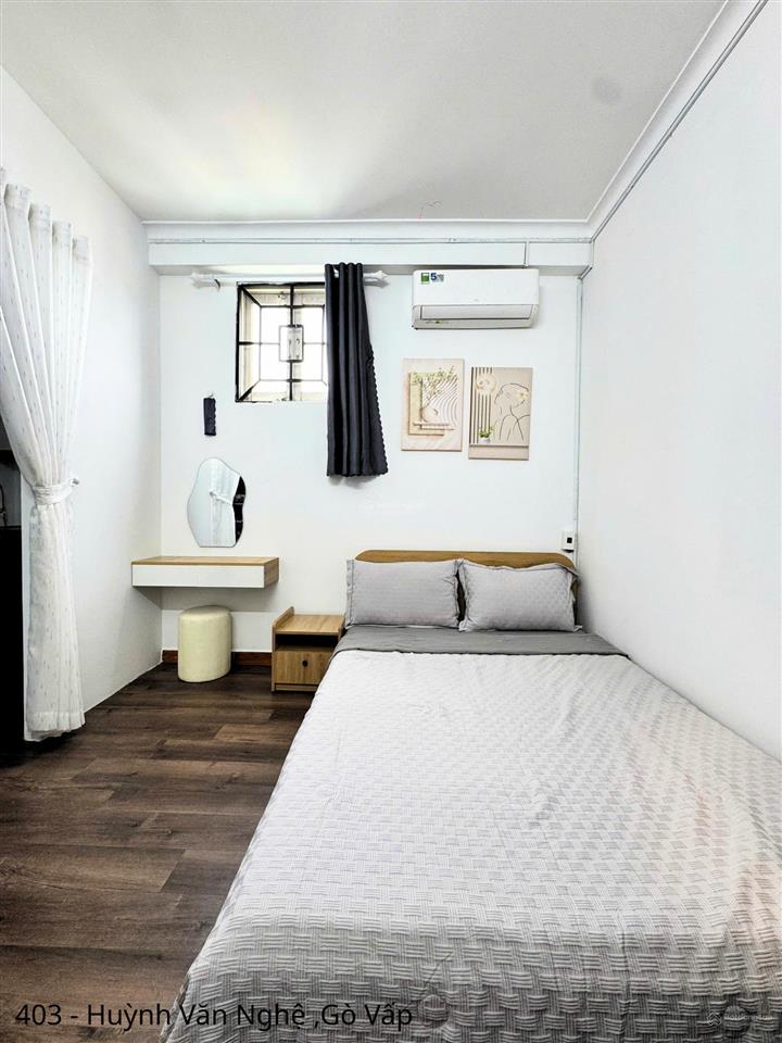 Căn hộ tách bếp sang trọng giữa lòng gò vấp full nội thất, cửa sổ thoáng mát