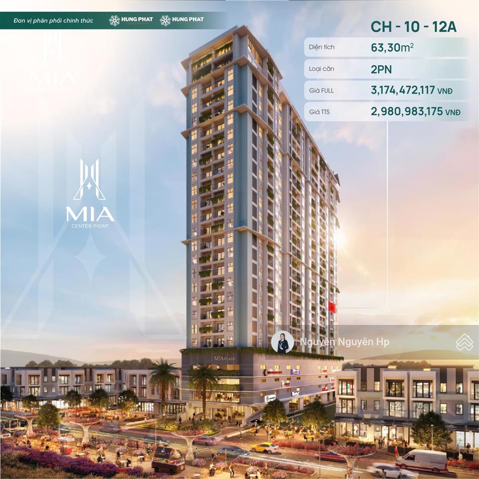 Mia center point 2pn view biển, tầng cao, bàn giao full nội thất liền tường, chiết khấu lên đến 6%