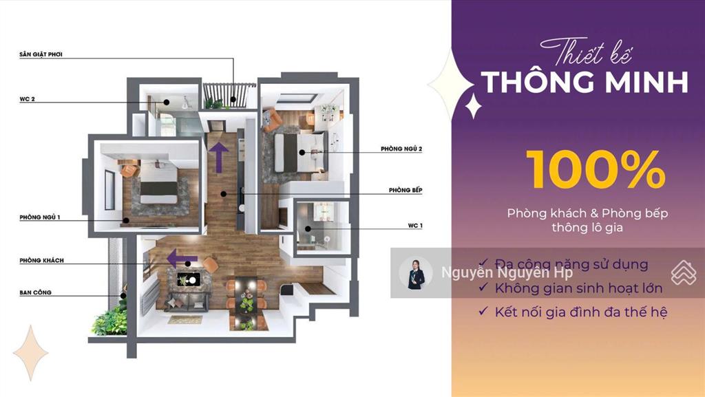 Mia center point 2pn view biển, tầng cao, bàn giao full nội thất liền tường, chiết khấu lên đến 6%