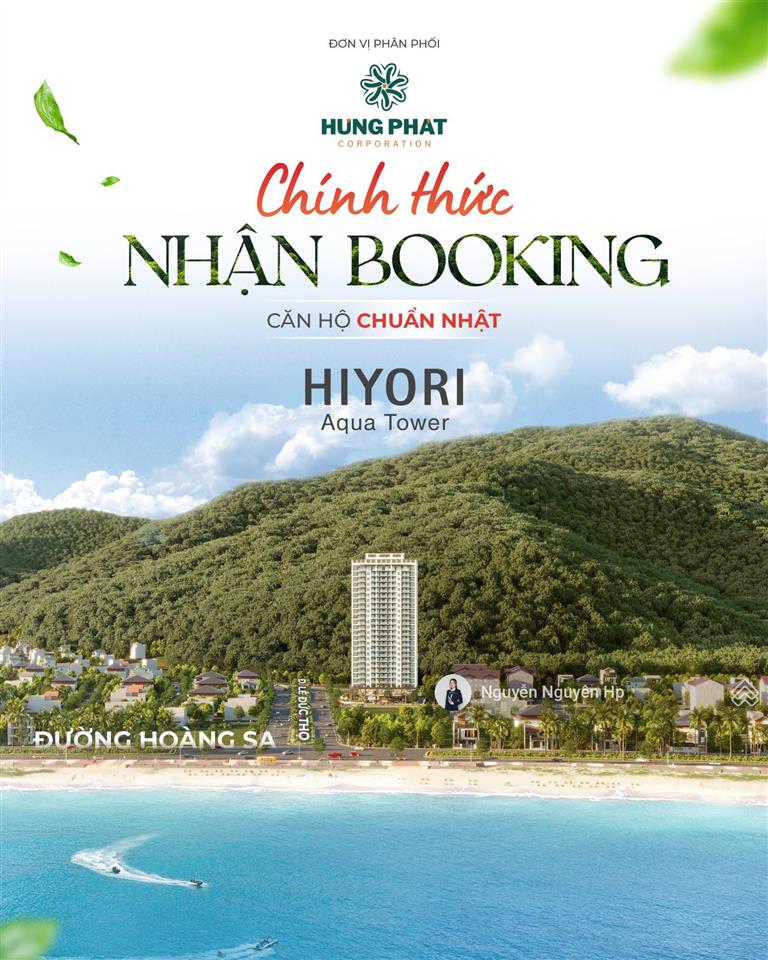 Penthouse hiyori aqua tower đà nẵng, view trực diện biển, giá gốc cdt