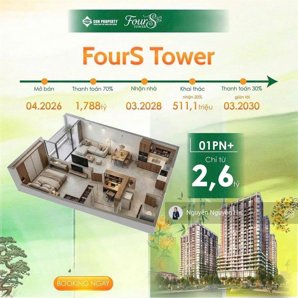 Hàng ngoại giao fours tower (f1)  chiết khấu lên đến 28,5%  htls 0% đến 30 tháng