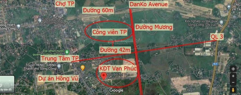 Giá bán từ 500 triệu/lô đất dự án vạn phúc city tại trung tâm tp sông công.  0395 671 ***