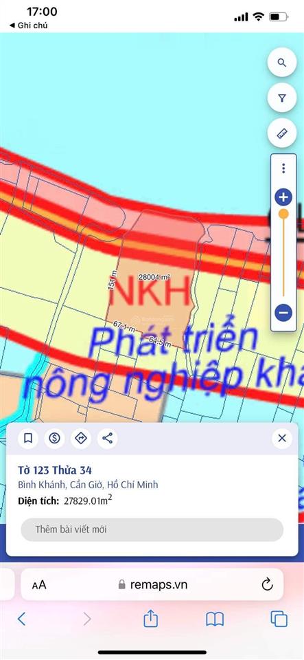 Cần bán 12.000m2 bình khánh, cần giờ, hcm, 26tỷ 70x170m, mặt tiền sông cách q1 20km