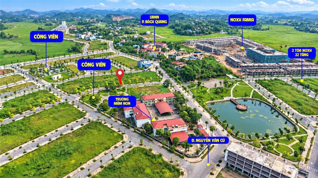 Bán lô đất cạnh công viên, trường học chỉ 1,5 tỷ ở khu đô thị cầu trúc sông công