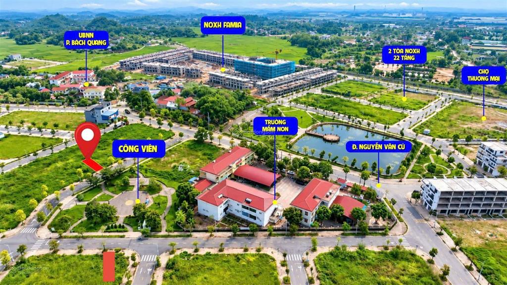 Bán lô đất cạnh công viên, trường học chỉ 1,5 tỷ ở khu đô thị cầu trúc sông công