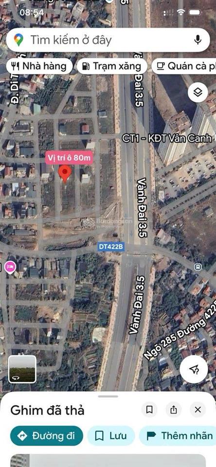Chính chủ cần bán lô đất dv khu 3,74ha di trạch, 80m2. mặt tiền rộng, vị trí đẹp, 0901 513 ***