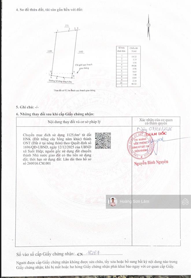 Bán đất giá rẻ 5 triệu/m2  cách nha trang 15p di chuyển  liền kề hương lộ 39  full thổ