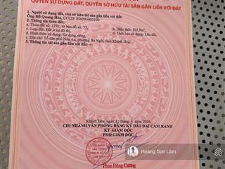 Chỉ 460 triệu  sở hữu lô đất 2 mặt tiền, full thổ cư 103.9m2 cách thành phố cam ranh chưa tới 10p