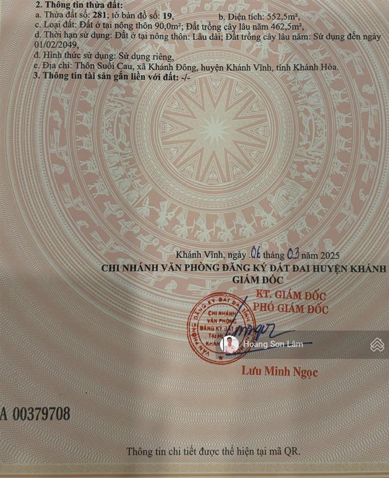 Cực hot đất 2 mặt tiền  cách tttp nha trang chỉ 40p di chuyển  sổ hồng có sẵn sang tên ngay