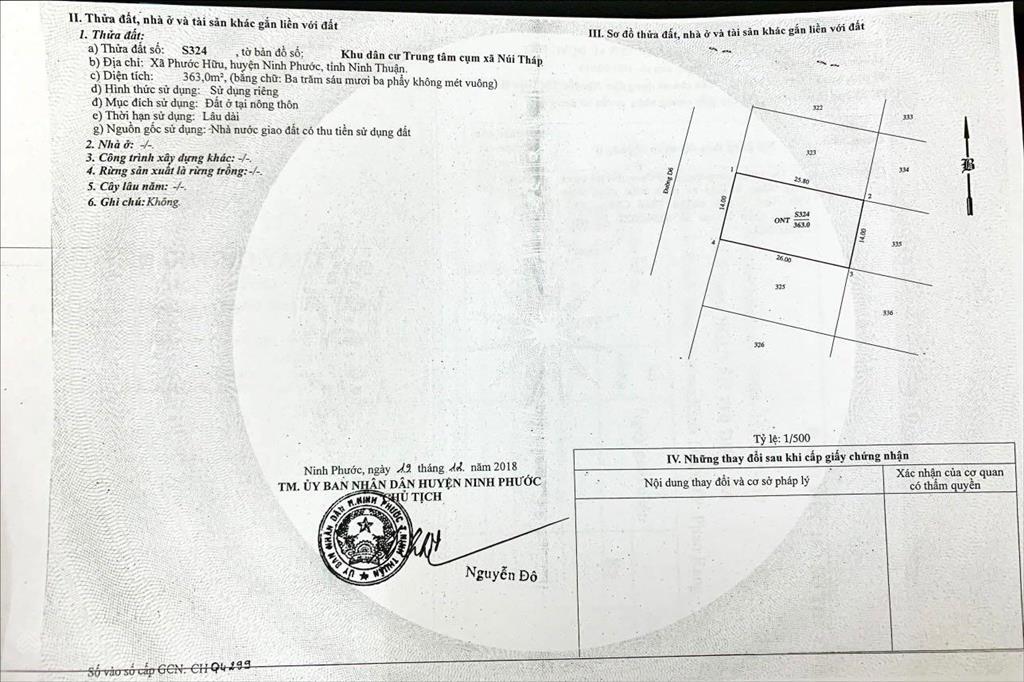 Chính chủ thiện chí đẩy nhanh bán nhanh. lô 365m2 full thổ cư chỉ 1,2 tỷ