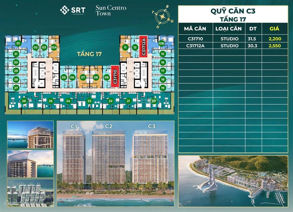 Căn hộ 34m2, 1,5 tỷ, tại sun centro town, bãi cháy, hạ long, hot! hàng hiếm tại