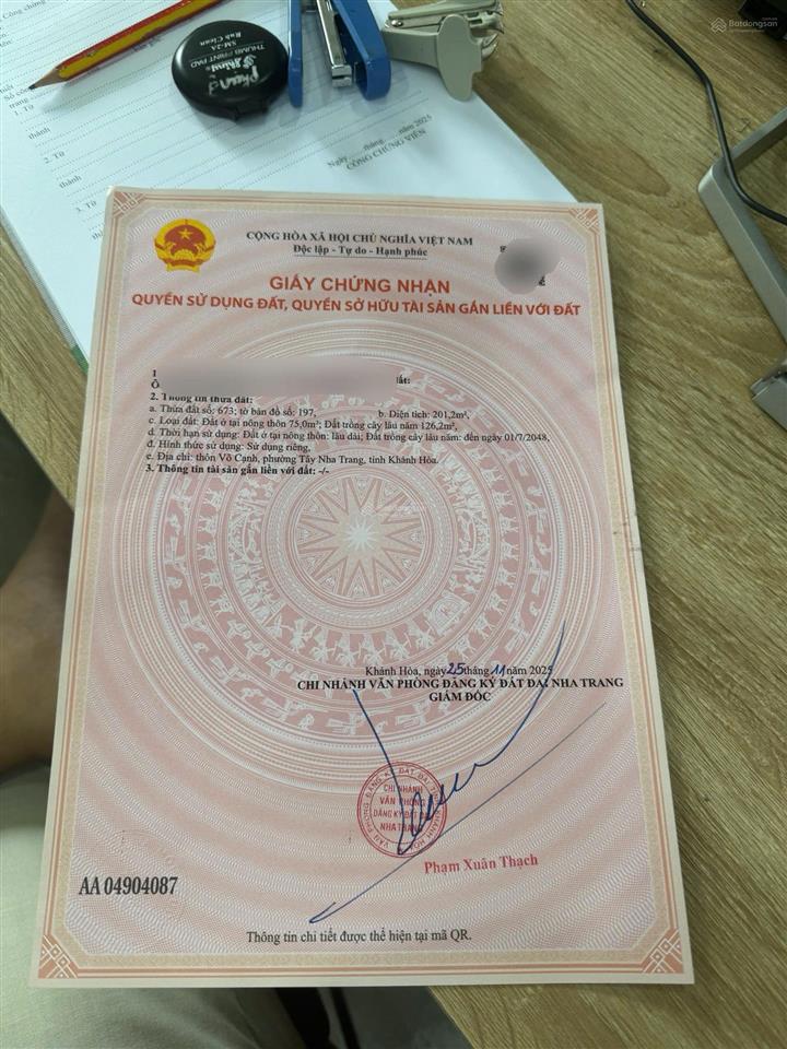 Cần bán lô đất mặt tiền 23/10  tây nha trang