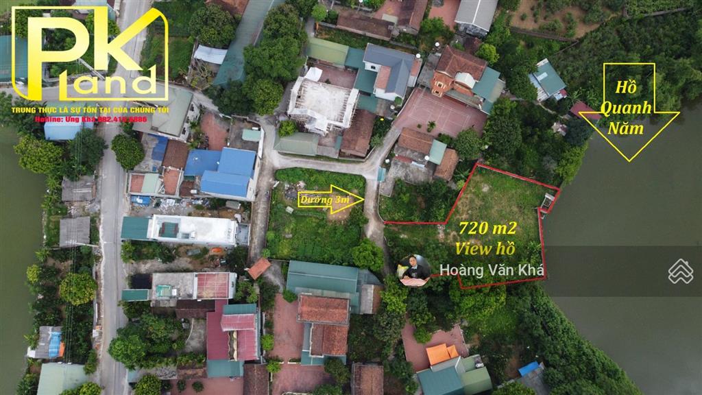 Chính chủ bán đất view hồ siêu đẹp thoáng mát quanh năm 720m² giá chỉ 10,4 triệu/m2