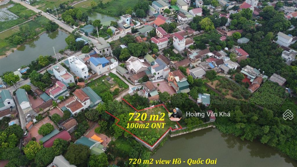 Bán đất view hồ thích hợp làm nhà vườn nghỉ dưỡng giá chỉ 8 tỷ tại quốc oai, hà nội