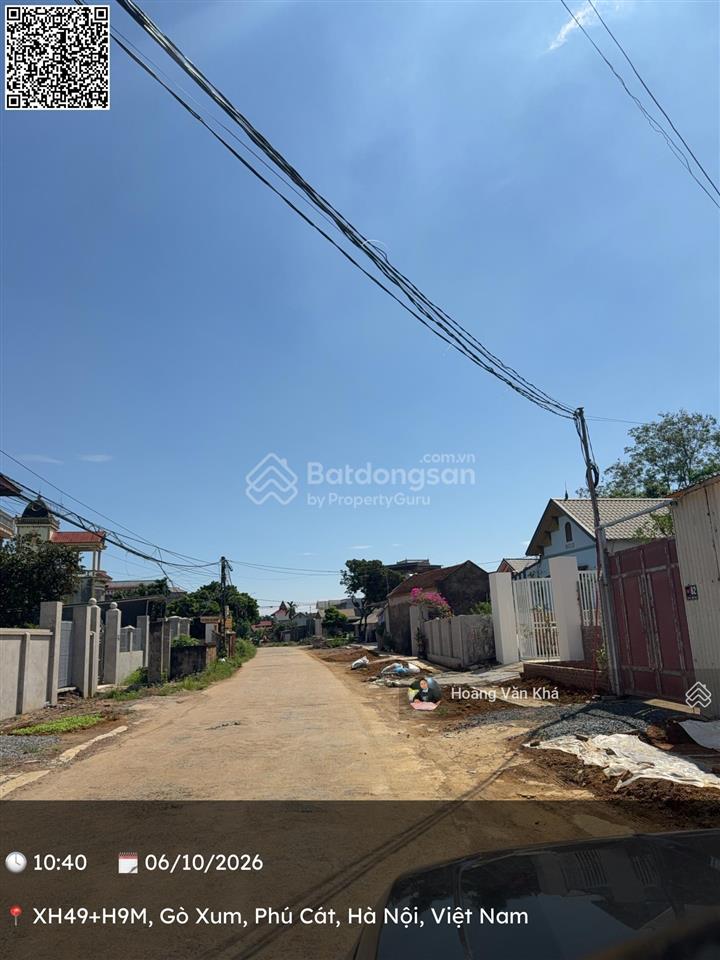Bán đất mặt đường đh 09 hòa trúc, phú cát, hà nội  120 m2 toàn bộ đất ở