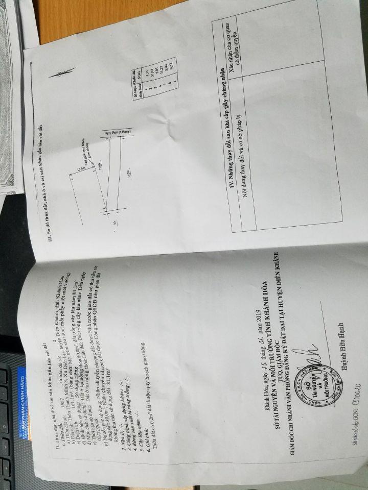 Bán Đất thổ cư đường tổ 19-20 thôn Thanh Minh 3, Diên Lạc, Khánh Hòa