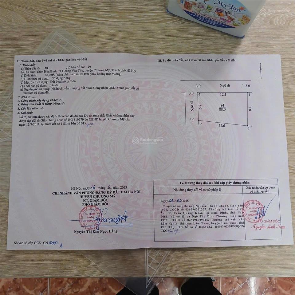 Lô góc 88m2 cực đẹp full thổ cư, đường ô tô 4m, giá nhỉnh 2 tỷ, sổ hồng sẵn