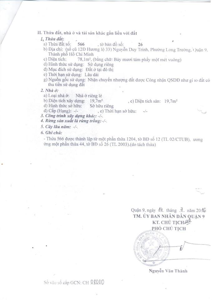 Bán căn góc 2 mặt tiền 1028 đường nguyễn duy trinh, phường long trường, quận 9