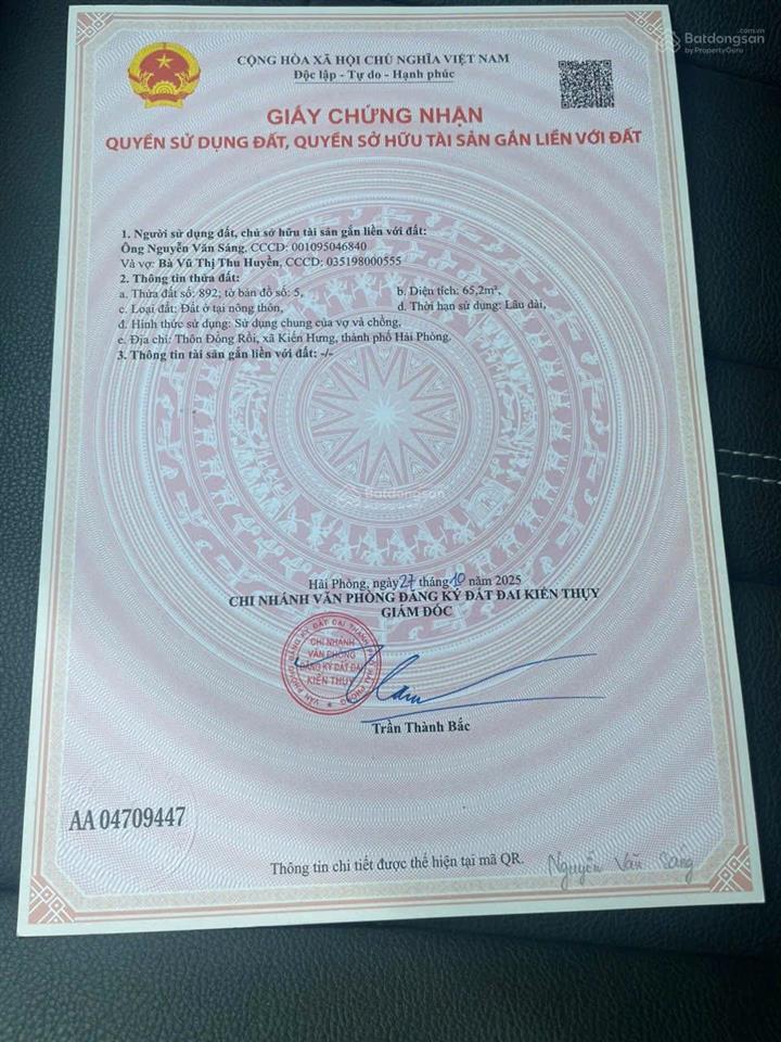 Lô đất rẻ đẹp nhất nhì kiến thuỵ giá trị thực sinh lời tốt cho nhà đầu tư  0984 986 ***