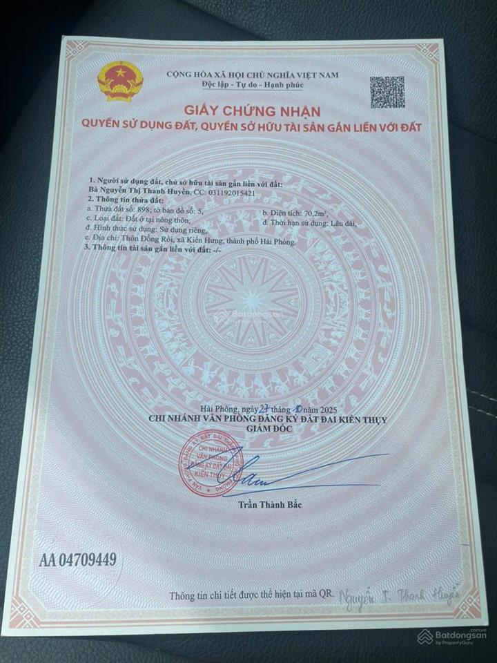 Lô đất rẻ đẹp nhất nhì kiến thuỵ giá trị thực sinh lời tốt cho nhà đầu tư  0984 986 ***