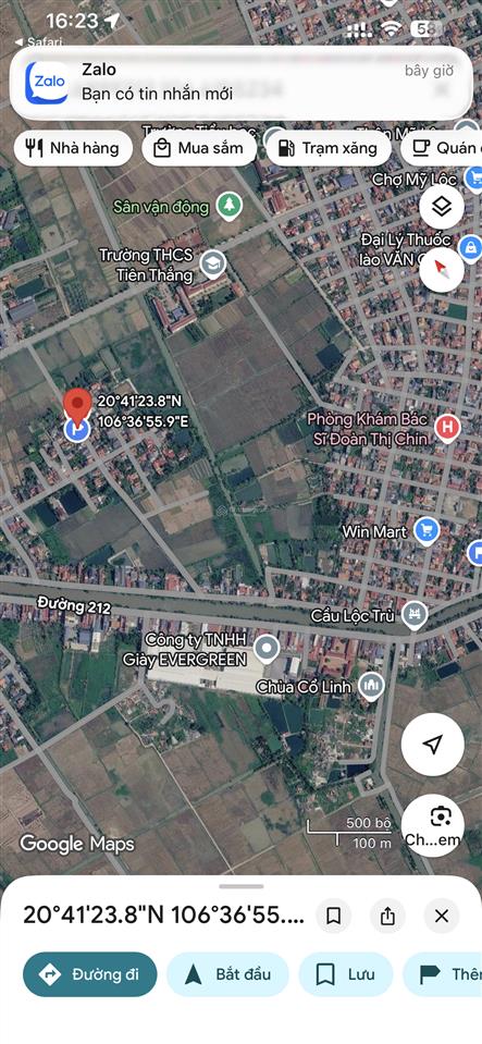 Lô đất đẹp, rẻ, đẹp nằm trên đường trục thôn 6m tiên thắng, tiên lãng, hải phòng, chỉ 1tỷ290tr