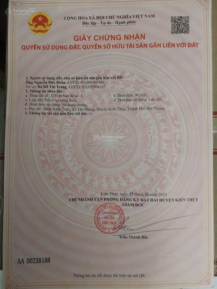 Chính chủ cần bán lô đất rẻ đẹp nhì tân phong kiến thụy hải phòng mặt bằng kinh doanh buôn bán