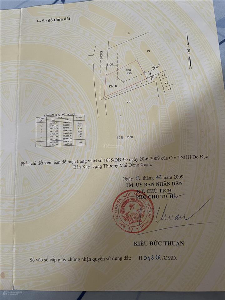 Đất 2 mặt tiền ấp trung đông 1