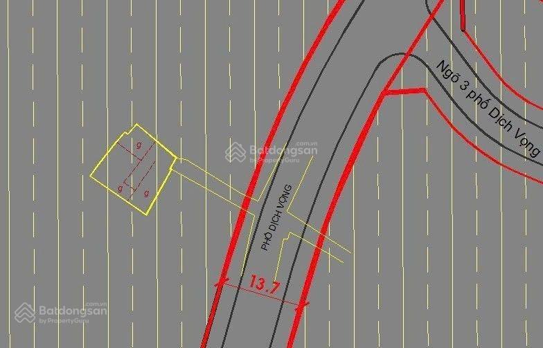 Bán đất sổ đỏ dịch vọng, cầu giấy 110m2 giá 17.6 tỷ