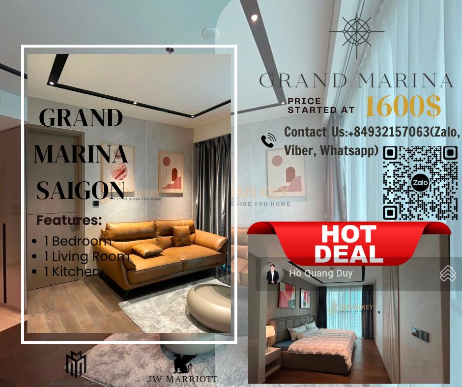 Cho thuê grand marina saigon, 45 triệu, 54m2, 1pn, 1wc, uy tín giá tốt