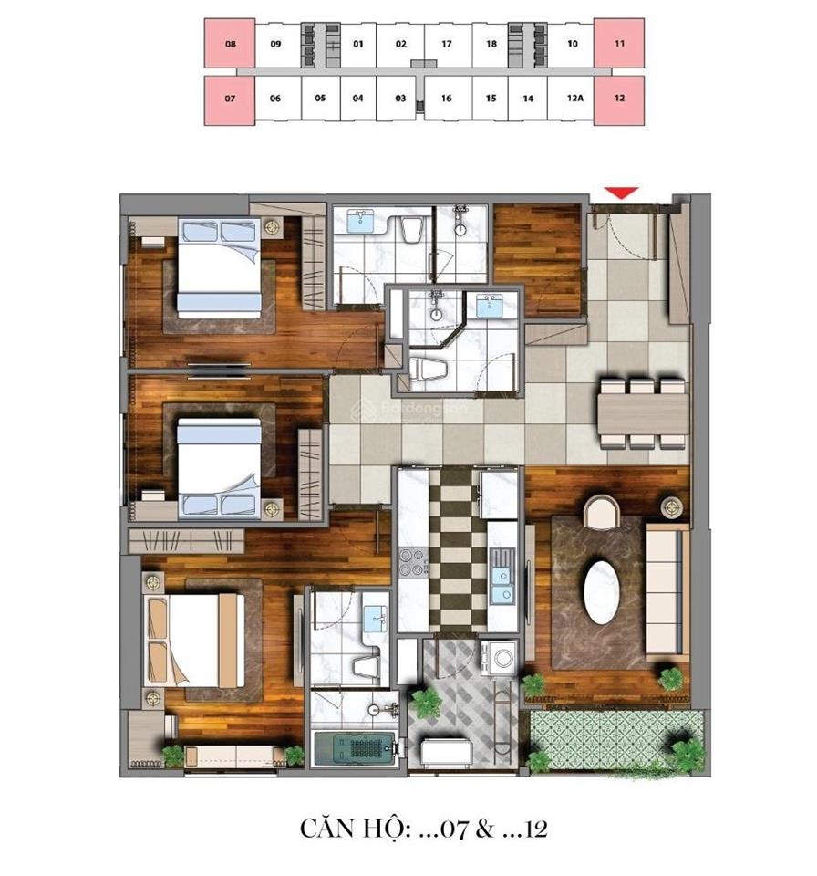 Bán căn 1905, 2 ngủ, 72m2, đông nam giá cam kết rẻ nhất, tầng đẹp nhất viha leciva