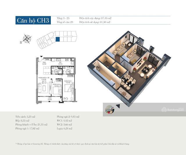 Cho thuê căn 2pn sunshine palace full đồ giá chỉ 12tr  em long 0869 971 ***