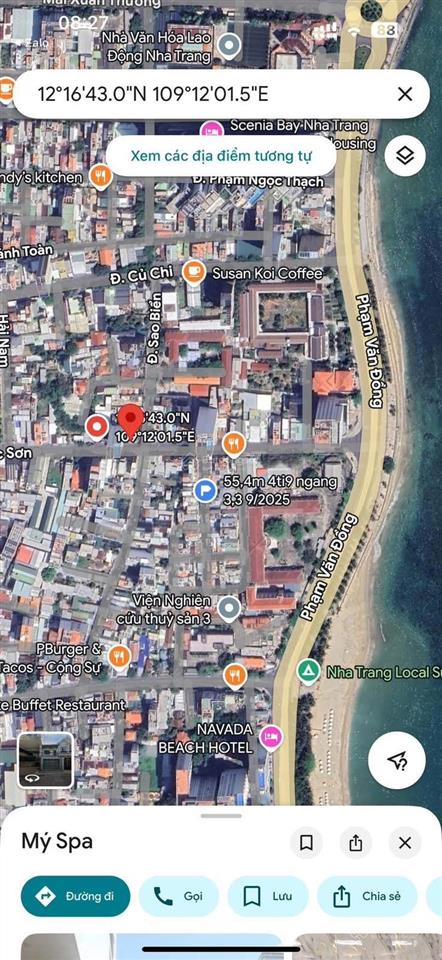 Bán đất mặt tiền bắc sơn, cách biển 250m, nha trang. từ 128tr/m2  120tr/m2