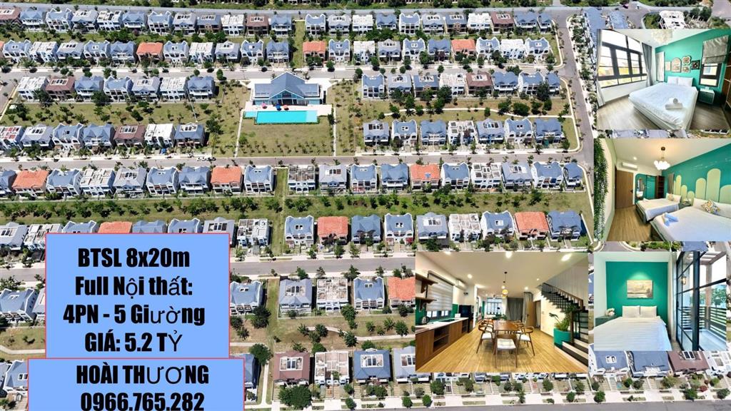 Gấp gấp! chuyển nhượng biệt thự full nội thất 3pn giá 4,8 tỷ (bao thuế phí) gần sát hồ bơi