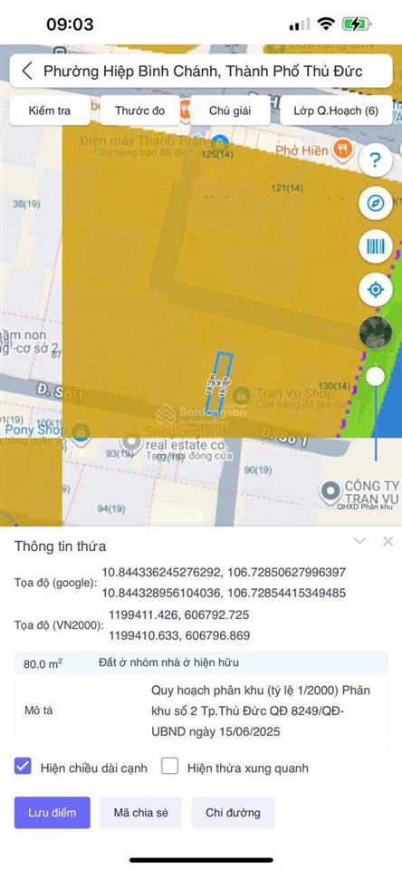 Chủ gửi lô đất full thổ cư đường 37  hiệp bình chánh thủ đức  đường xe hơi