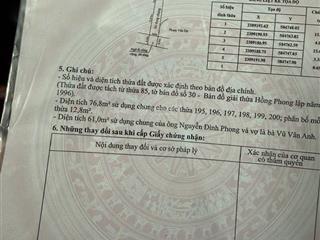 Chính chủ tên em cần bán 61m2 an dương, hải phòng, ngõ 3.5m giá 1,35 tỷ