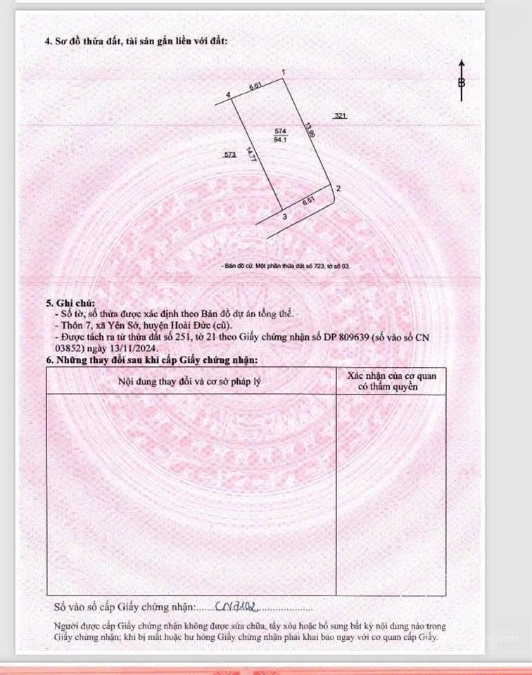 84m2 đất thổ cư yên sở, hoài đức, không dính quy hoạch, vị trí đẹp, giá siêu tốt