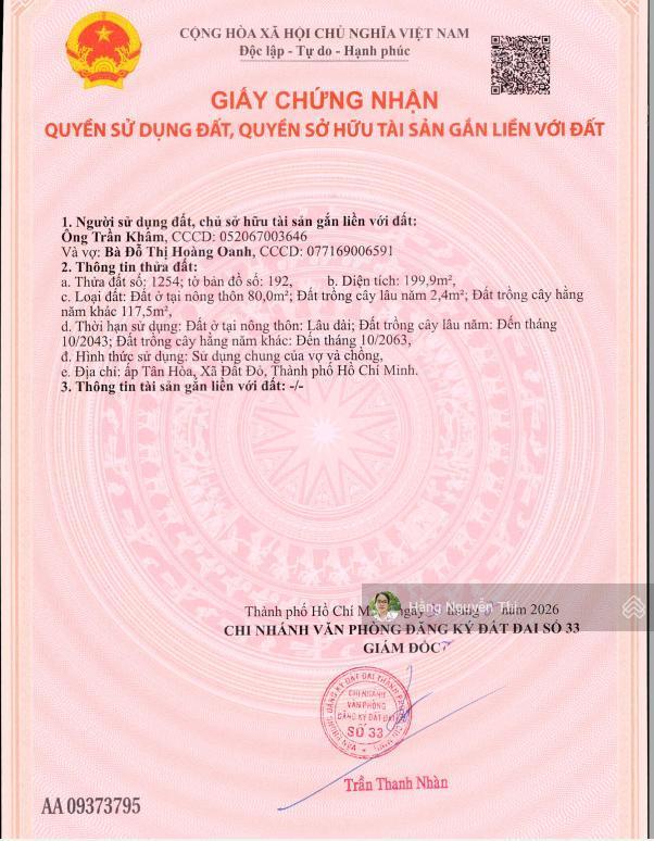 Bán đất đường 992 xã đất đỏ, giá chỉ 690tr sở hữu ngay đất thổ cư, gần kcn, cty dongin