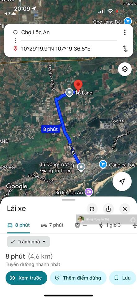 Bán lô đất hơn 500m2 xã đất đỏ, gần ql55 và đường lộc an  hồ lồ, đi biển chỉ 5km, đi kcn 3km