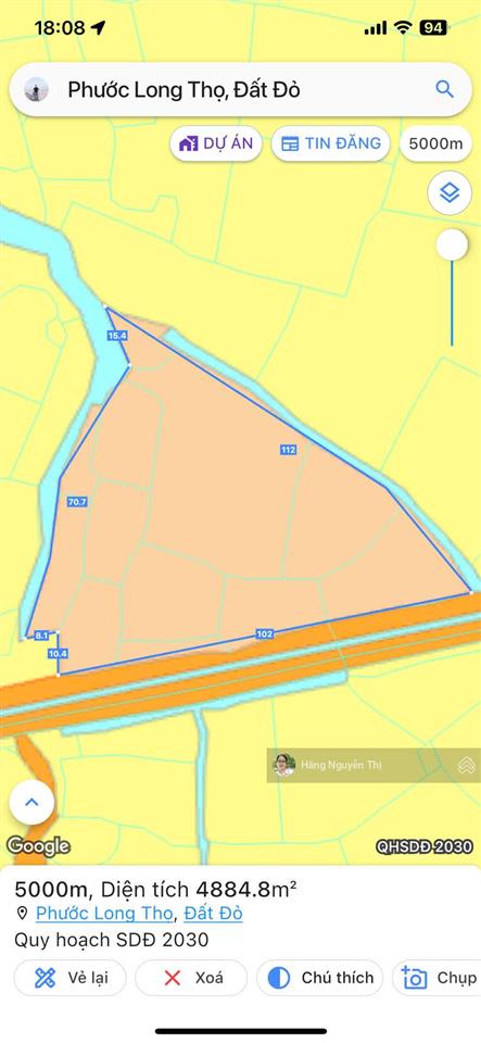 Bán lô đất 5009m2 có 100m mt nhựa sát tl997 và kcn đất đỏ, đất sẵn nhà c4  giá chỉ 4,5 tỷ