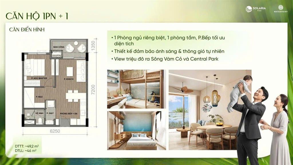 Chỉ với 1,5tỷ/căn  thanh toán 0.5%/tháng  cơ hội mua nhà bằng lương trong khu waterpoint
