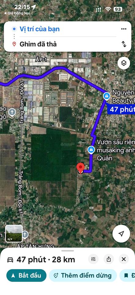 Bán đất 2 mặt tiền giá tốt tại tây hòa, trảng bom
