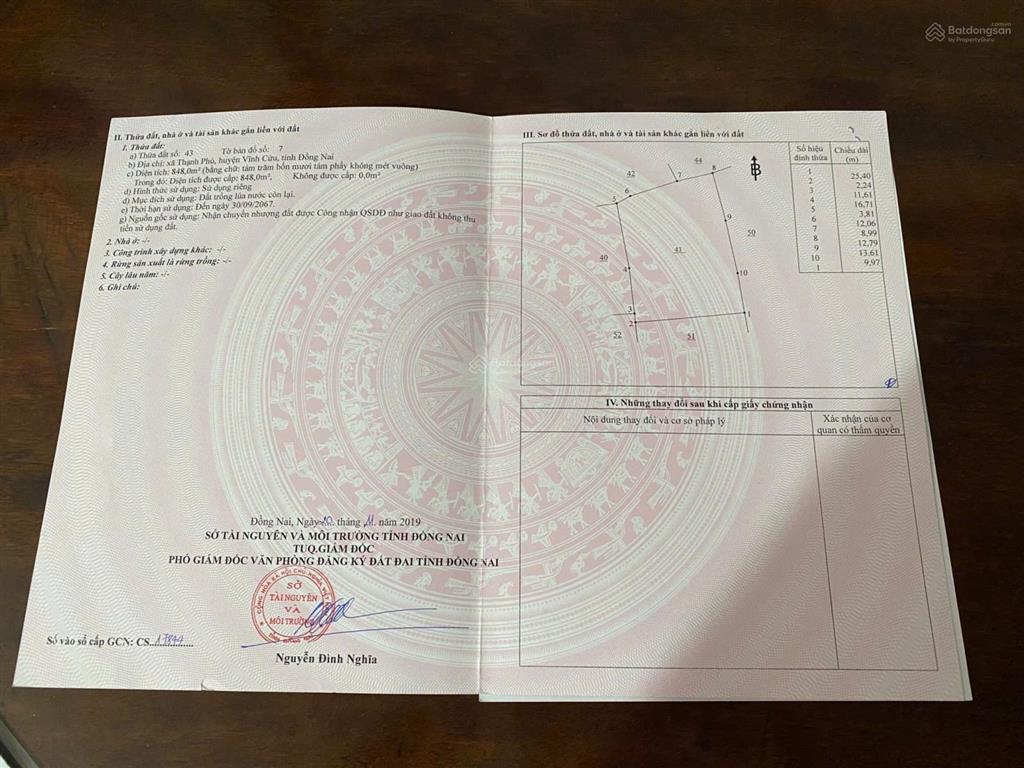 Bán đất thạnh phú, vĩnh cửu, đồng nai  nay là tân triều thành phố đồng nai
