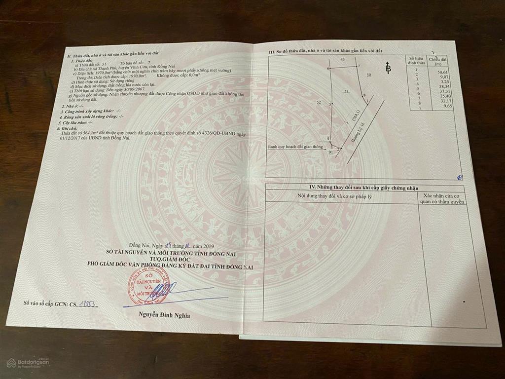 Bán đất thạnh phú, vĩnh cửu, đồng nai  nay là tân triều thành phố đồng nai