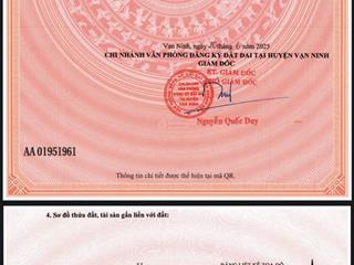 Đất đẹp vạn phước, vạn ninh  khánh hoà mặt tiền 7m gần biển giá 12,5tr/m
