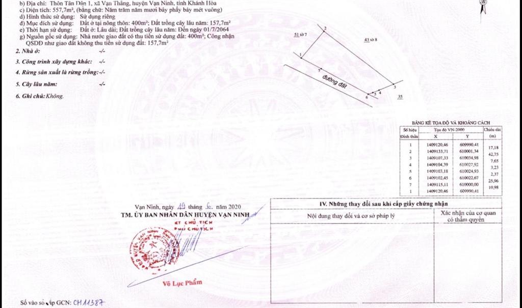 Bán lô siêu đẹp tân dân 1 vạn thắng 554,7m2 mặt tiền 37m giá 6tỷ803