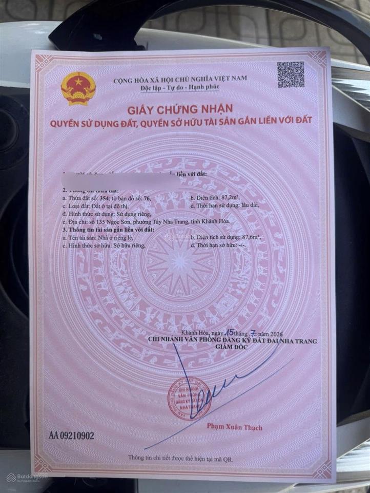 Lvcc bán nhà 2 tầng ngô đến tttp nha trang gần biển, chợ ko bao giờ ngập lụt ngang 8m đường ô tô 8m