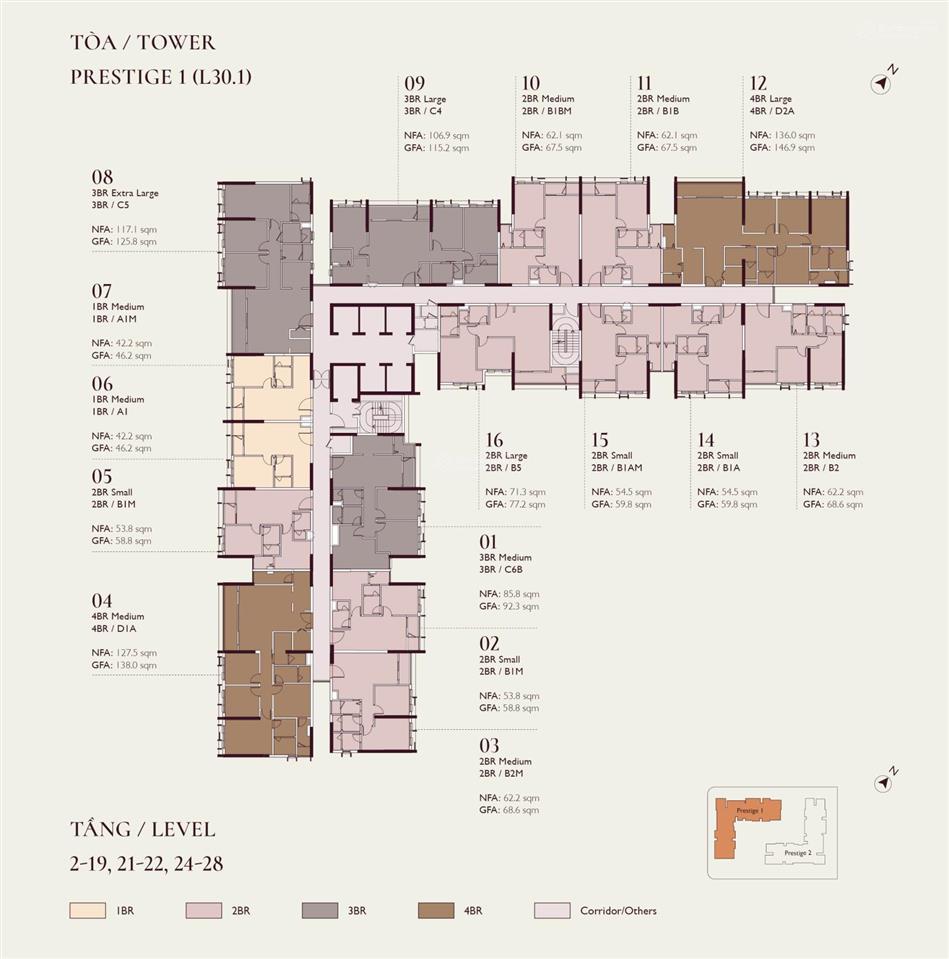 Cắt lỗ chủ nhà bán gấp căn 2pn 62m2 giá 5,4 tỷ bao phí tại khu p lumi hà nội  0398 890 ***