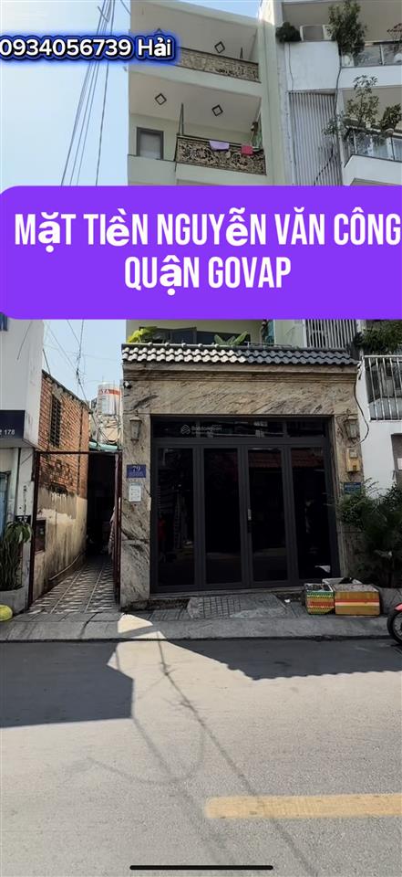 Nhà 4lầu mặt tiền đường nguyễn văn công, p3, quận govap